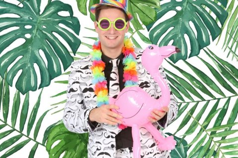 tropical summer background photobooth